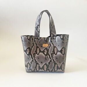 Consuela Bag Margot Crema Grab N Go Mini Tote Utility Snakeskin Casual Chic Gray